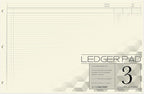 BookFactory Ledger Pad/Large 3 Column Accounting Ledger Columnar Pads by BookFactory