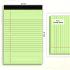 AILZFEI 6pcs Small Note Pad 5x8 College Ruled Green Legal Pads Paper Notepads 6 - Image 2