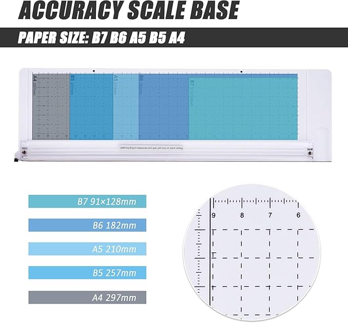 TIANSE Paper Trimmer 12” 8 to 12 Sheet Capacity Paper Cutter Guillotine - Image 2
