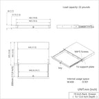 QiaoYoubang 1U Server Cabinet Case 19 Inch Rack Mount Lockable Drawer - Image 4