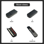 MIVLXLX Leather Triple Pen Case Pencil Pouch Holder - Image 5