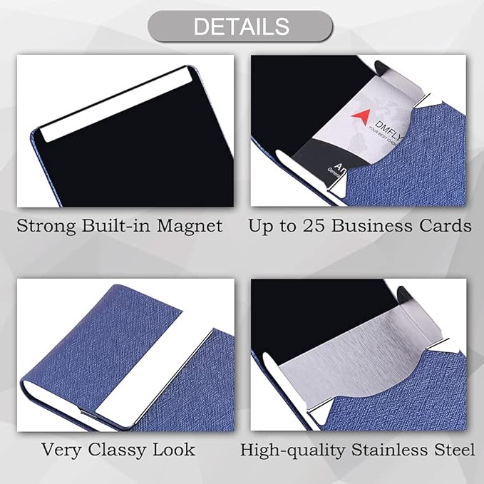 DMFLY Professional Business Card Holder, Pocket Business Card Case - Image 6