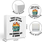 Funny Office Decor, Funny Office Gifts, Dumpster and Fire Wood Box Sign - Image 2