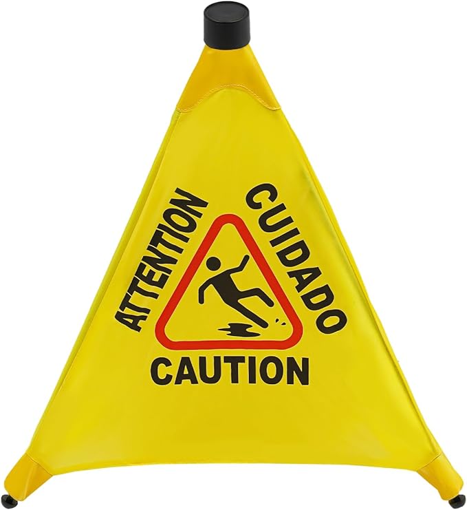 20 inch Wet Floor Sign 8 Pcs, Pop up Foldable Wet Safety Signs - Image 4