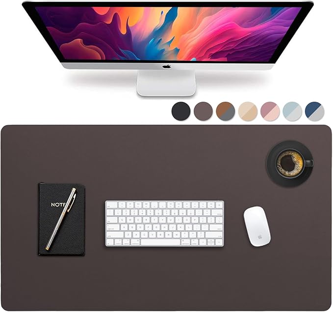 Vine Creations Leather Desk Mat Large 36" x 20", Desk Protector Mat, PU Leather by VineCreations