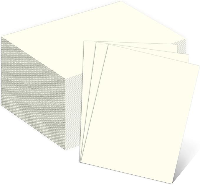 110lb Cream Cardstock, Goefun 100 Sheets Ivory Cardstock Paper 300 GSM Thick by Goefun
