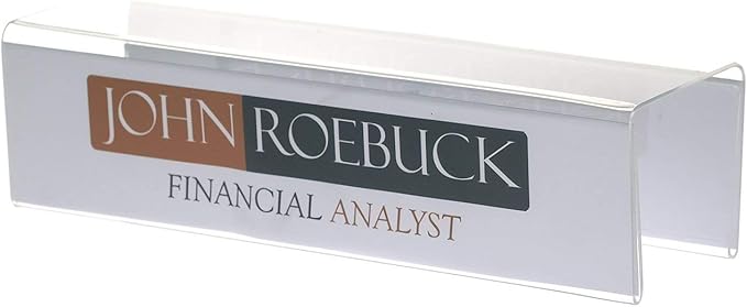 Source One Deluxe Clear Acrylic Cubicle Sign Holder & Name Plates 3 Sizes - Image 3