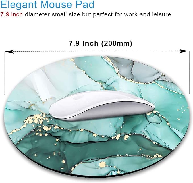 IMAYONDIA Teal Turquoise Mouse Pad Green, Luxury Small Luxury Womens Mouse Pads - Image 2