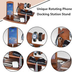 Gifts for Men, Fathers Day Wood Phone Docking Station for Dad, Desk or - Image 3