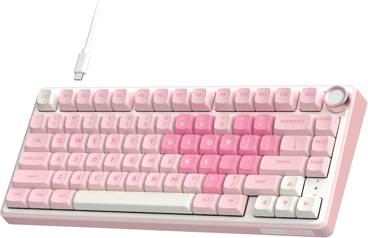 RK ROYAL KLUDGE R75 Mechanical Keyboard Wired with Volume Knob, 75% Keyboard ...
