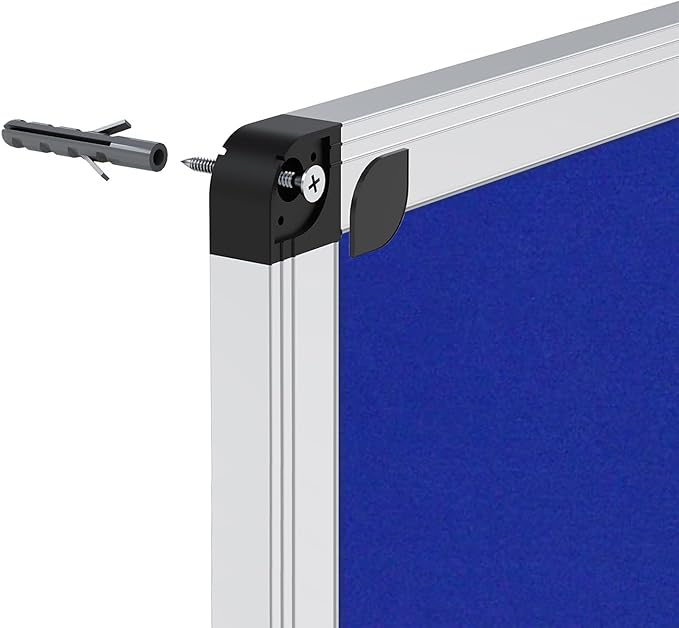 VIZ-PRO Notice Board Felt Blue, 36 X 24 Inches - Image 4