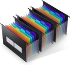 ThinkTex Plastic Expanding Hanging File Folders, 7 Innovative 1.2" Accordian by ThinkTex