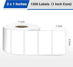 L LIKED 1" x 2" Blank Removable Labels - Image 2