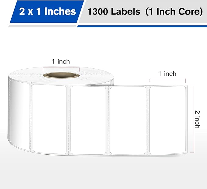 L LIKED 1" x 2" Blank Removable Labels - Image 2