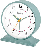 Tinload 4.5" Antique Retro Analog Alarm Clock, Small Silent Bedside Desk Clock - Image 2