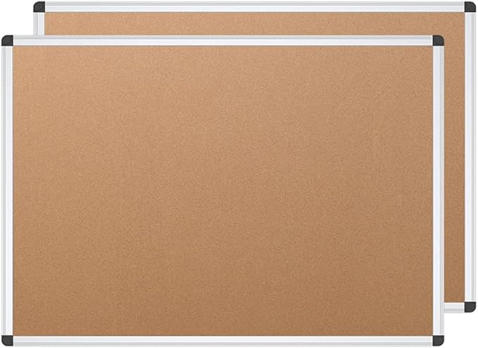 VIZ-PRO Cork Notice Board, 48 X 36 Inches by VIZ-PRO