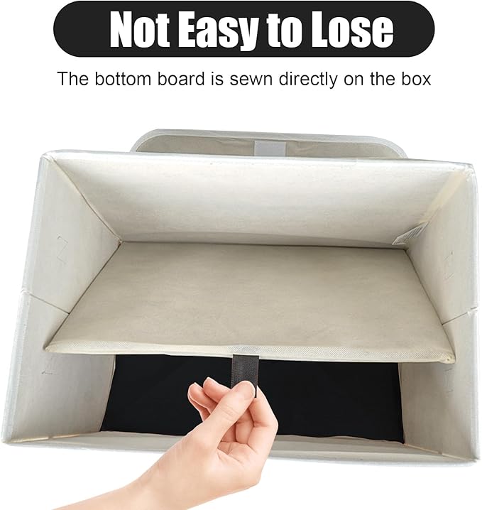 Bagnizer Large 22 Quart Linen Fabric Foldable Storage Bin Cube Organizer Basket - Image 4
