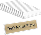 NIUBEE 12 Pack Acrylic 2x8 Name Plates by NIUBEE