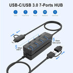 USB-A$USB-C HUB, 7Ports Hub - Image 5