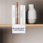 Containlol 15 Pieces Moveable Shelf Label Holders Clear Shelves Tags Moveable - Image 7