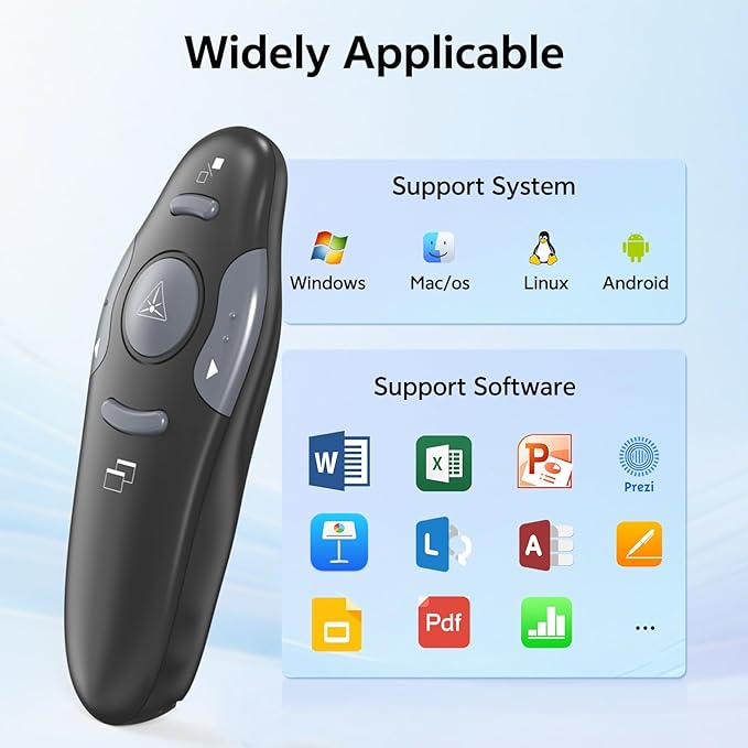 Presentation Clicker with 4 Cases: PowerPoint Wireless Presenter Remote USB - Image 6