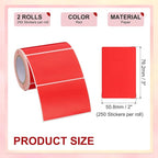 PATIKIL 2 x 3 Inch Rectangle Inventory Color Coding Labels 2 Roll, Square - Image 2