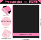 Resurhang 6 Pcs Legal Pad Top Spiral Bound Notebook 70 Sheets Double Sided - Image 2
