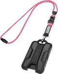 LIUGX Badge Holder with Heavy Duty Breakaway Lanyard, Carbon Fiber-Texture by LIUGX