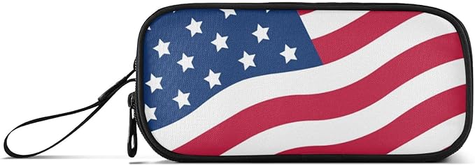 BOENLE USA American Flag Pencil Case Box Boys Girls Large Pencil Pouch Zipper - Image 8