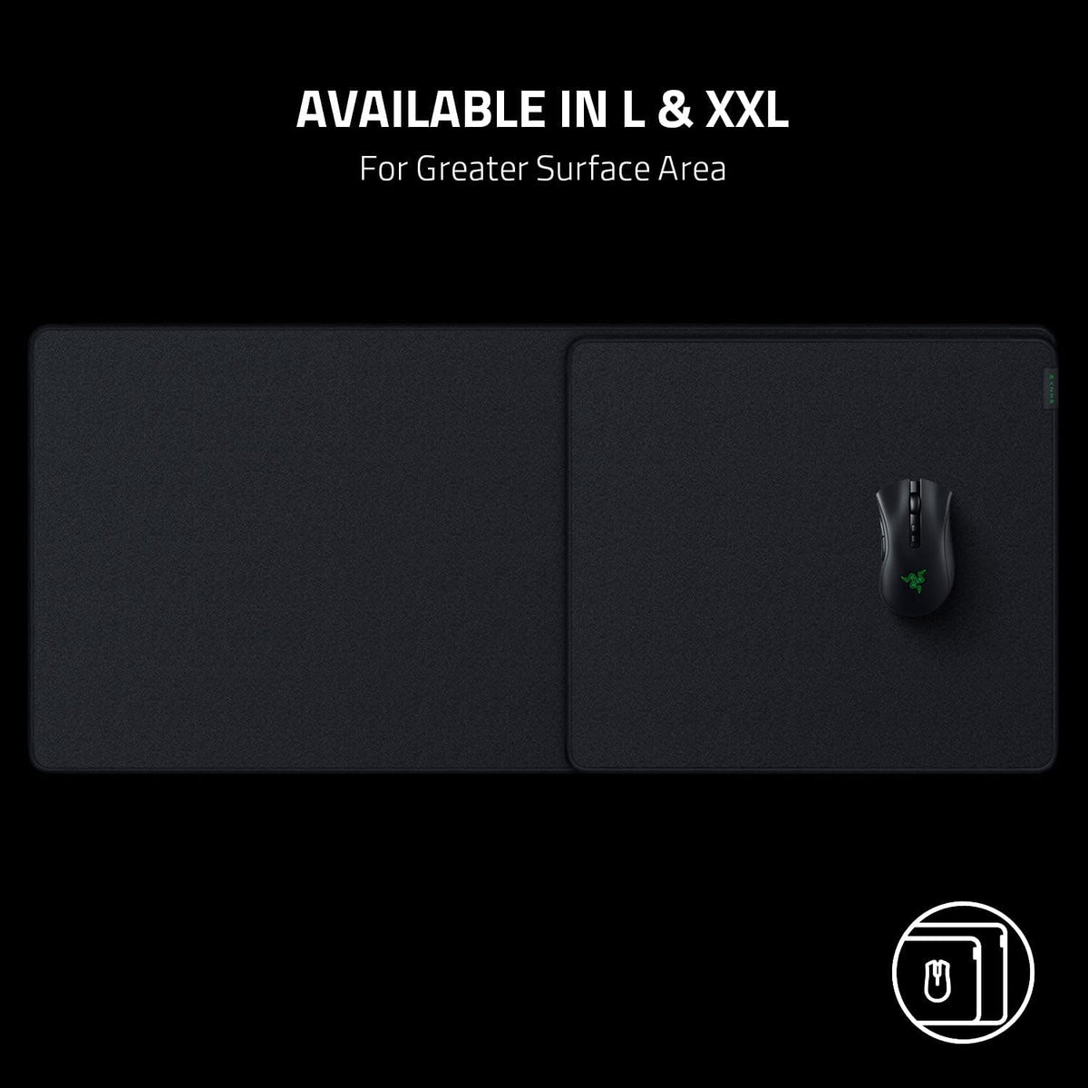 Razer Strider Hybrid Mouse Mat with a Soft Base & Smooth Glide, Black, L