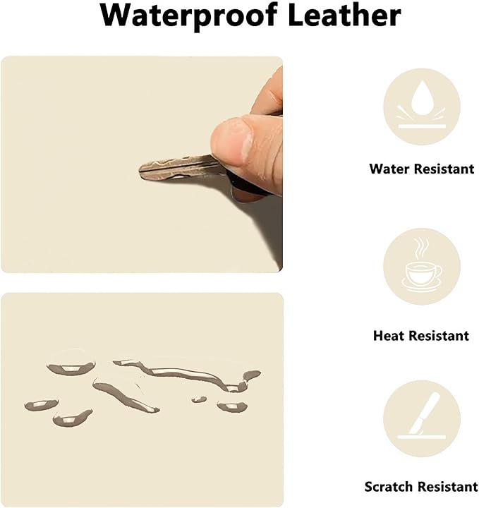 PU Leather Desk Pad Protector Gaming Mouse Pad Non Slip Desk Mat - Image 2