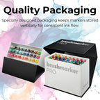 karin brushmarker pro 63pc mega box brush tip, front angle view