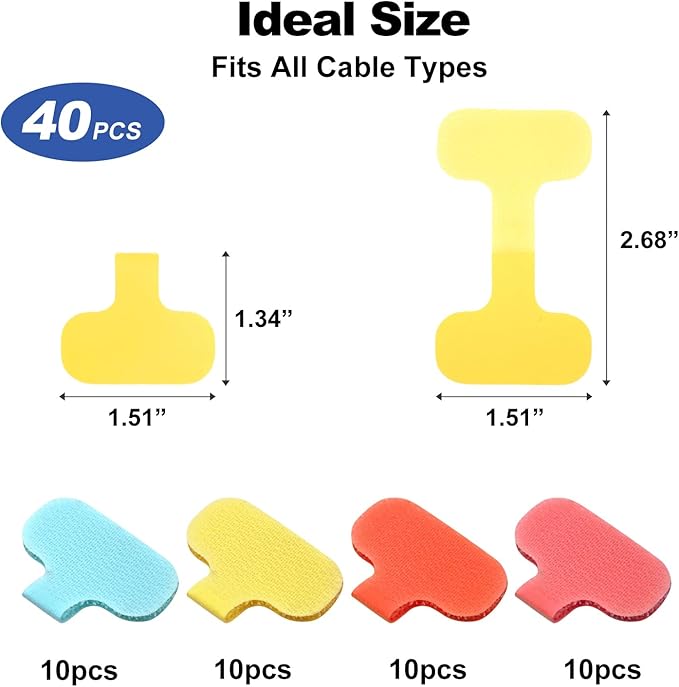 SZ.haitun 40 Pack Cable Labels Tags, Cord Tags and Charger Labels Waterproof - Image 2