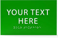 6" X4" Personalized Custom Sign- Tactile Graphics Grade 2 Braille Text | ADA by ADACentralSigns