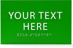 6" X4" Personalized Custom Sign- Tactile Graphics Grade 2 Braille Text | ADA by ADACentralSigns