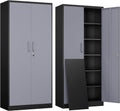 yizosh metal garage storage cabinet with 2 doors, main product view