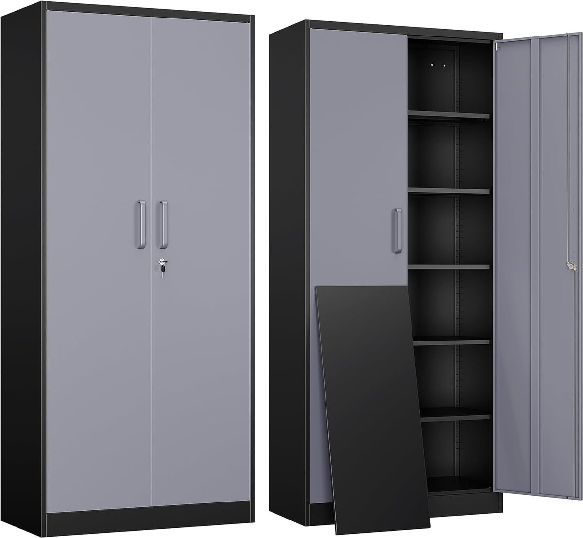 yizosh metal garage storage cabinet with 2 doors, main product view