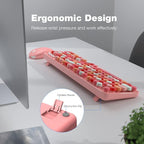 MOFII Wireless Keyboard and Mouse Combo, 2.4GHz Retro Full Size - Image 3