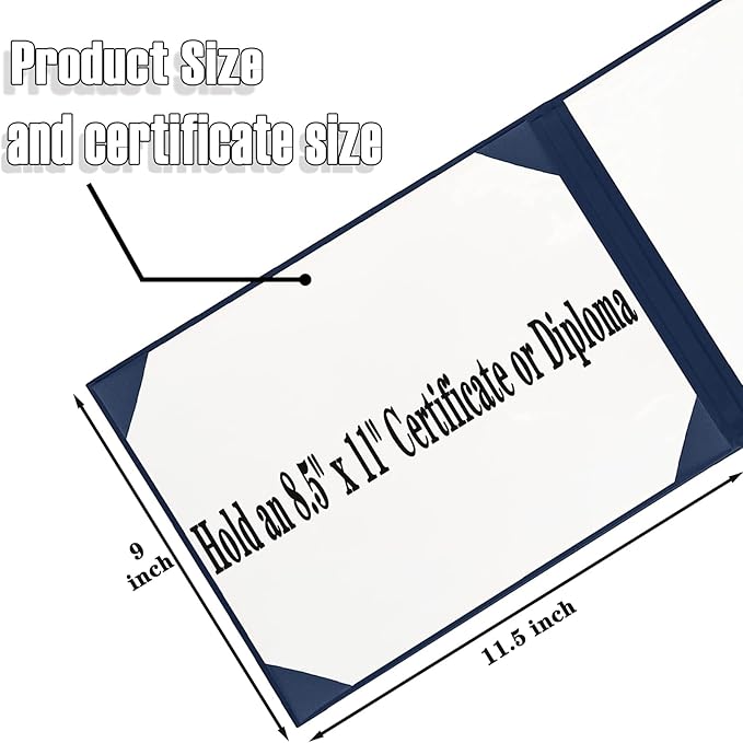 Happy Secret Diploma Cover 8.5"x 11" Diploma Holder Graduation Certificate - Image 2