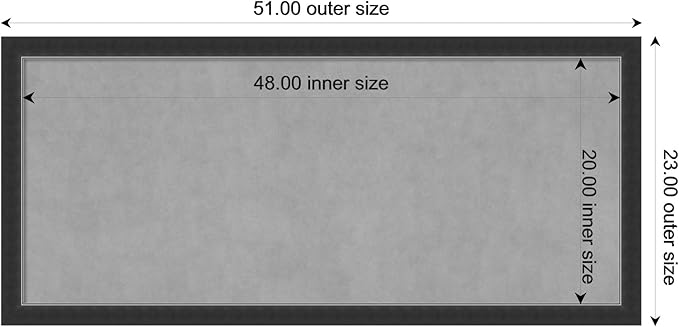 Amanti Art Black Framed Magnetic Board 23x51 Oversize Vision Board - Image 4