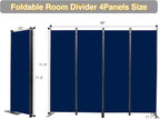 CHOSENM Room Divider, 4 Panel Folding Privacy Screens - Image 2
