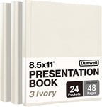 Dunwell Presentation Binder 24-Pocket, Displays 48 Pages, 8.5x11 Portfolio by Dunwell