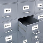 48 Pack 4" x 6" Index Card Holder Adhesive Plastic Label Holders Clear Tote Bag - Image 5