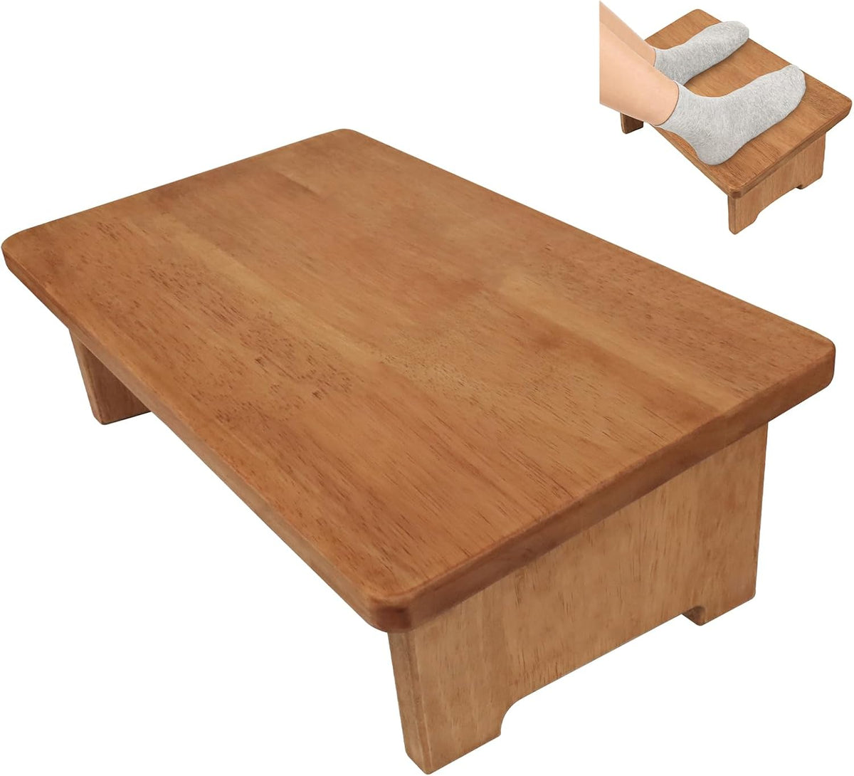 Solid Wood Under Desk Footrest Foot Rest for Under DEST at Work Ergonomic Foo...