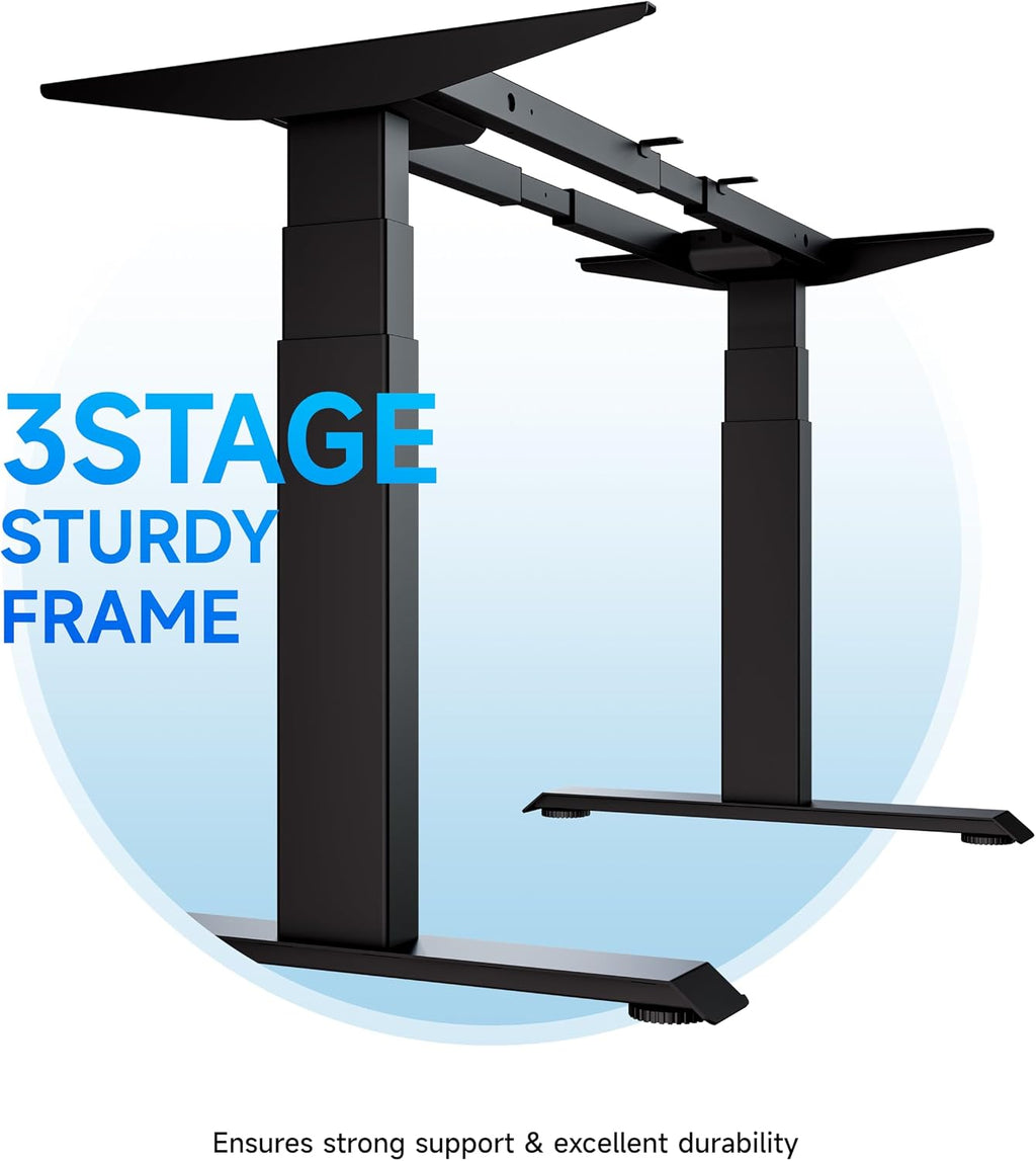 bizum dual motor 3-stage electric standing desk frame,3, view 9