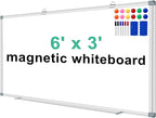 H-Qprobd Dry Erase White Board for Wall 6' x 3' Large Magnetic Whiteboard by H-Qprobd