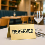 Stainless Steel Reserved Table Sign, 2.36 x 3.94 Inch Tent-Style Signs - Image 5
