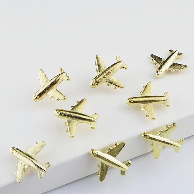 Gold-Tone Airplane Push Pins 30 Pack - Image 6