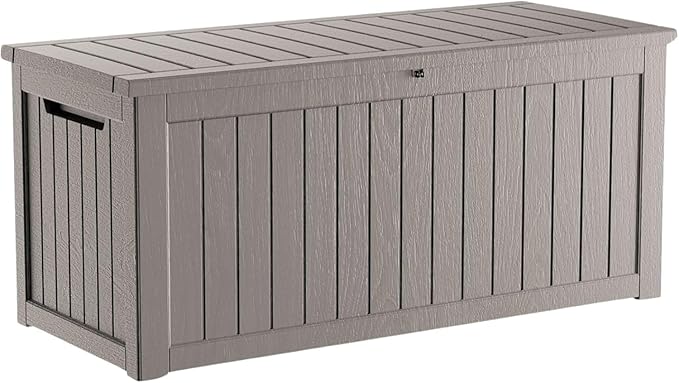 PATIOEASY Outdoor Storage Box 270GAL Waterproof Resin Deck Box, UV-Resistant by Unknown