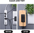 2 Pack Large Cable Management Box – Wooden Style Cord Organizer and Cover - Image 6